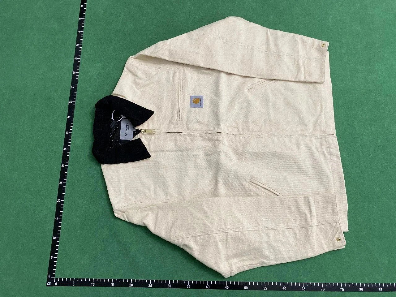 Carhartt WIP Active Jacket White with Brown Corduroy Collar - 6