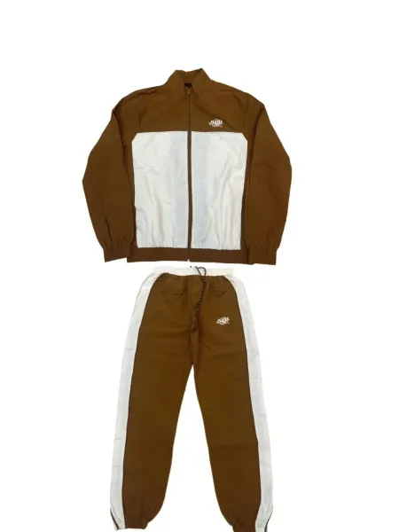 OSM Tracksuit Brown and White Windbreaker Set - 1