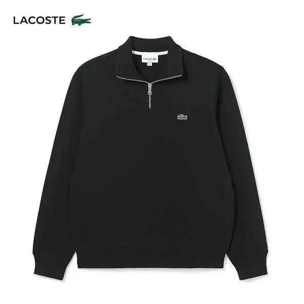 Lacoste Half-Zip Sweatshirt Black - 1