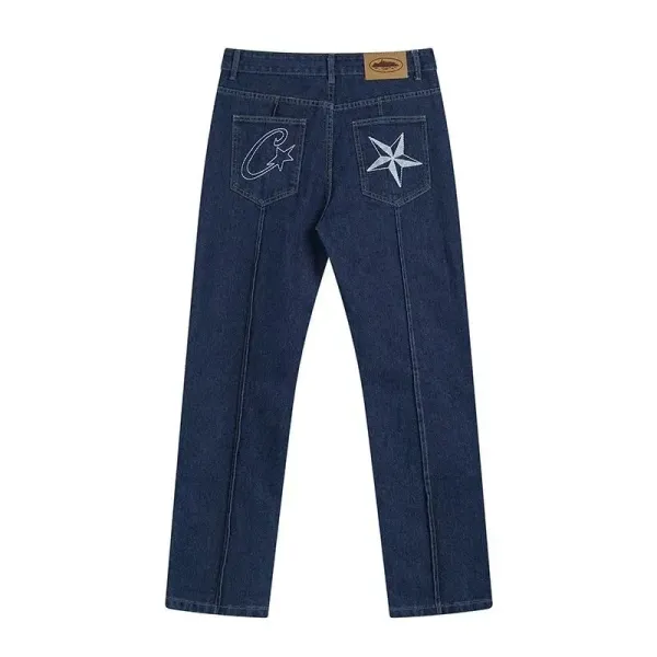 Cav Empt Star Embroidered Straight Fit Denim Jeans - 1