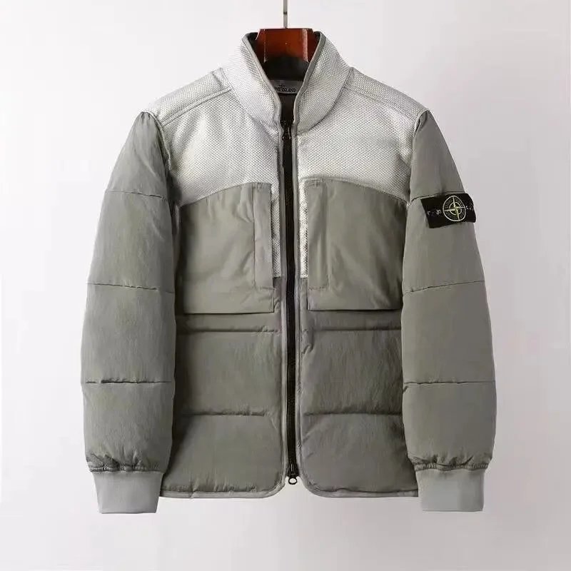 Stone Island Reflective Panel Puffer Jacket Gray - 1