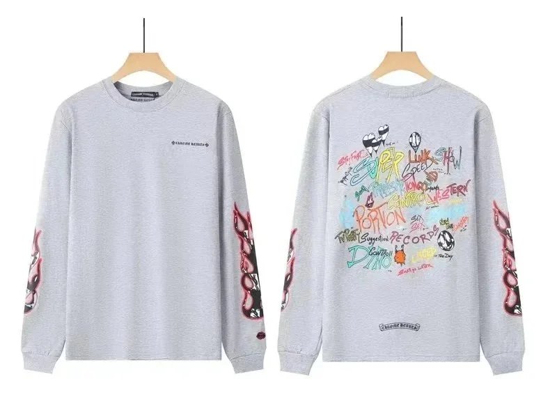 Chrome Hearts Rainbow Cross Long Sleeve T-Shirt White - 11