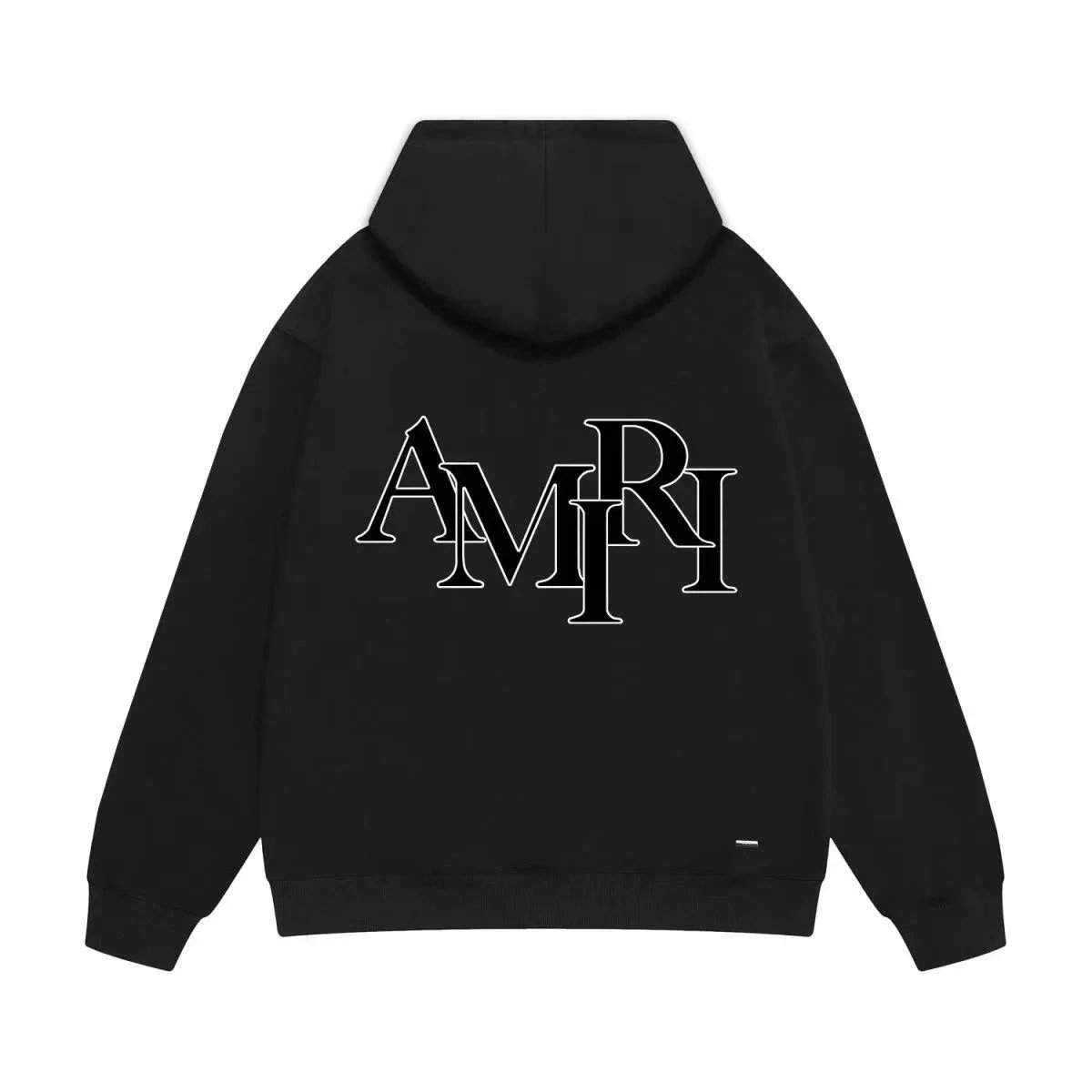Amiri Logo Embroidered Beige Hoodie - 7