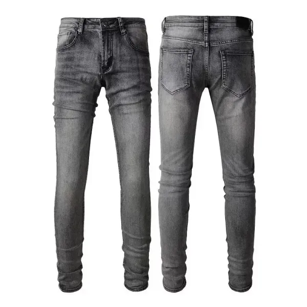 Design Slim Fit Washed Gray Jeans - 1