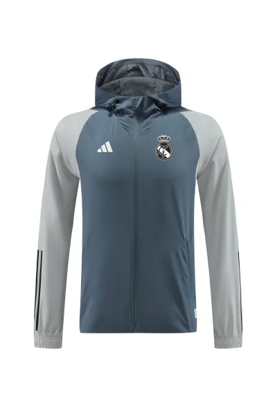 Adidas Real Madrid Windbreaker Jacket Blue/Gray - 1