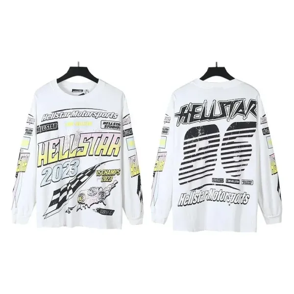 Hellstar Motorsports 2023 Champs Graphic Long-Sleeve T-Shirt White - 1