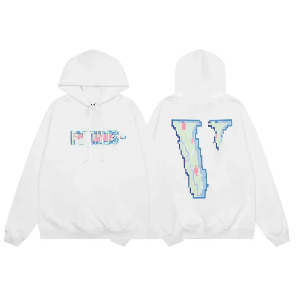 Vlone Classic VLONE Logo Hoodie Black White Beige Gray - 6