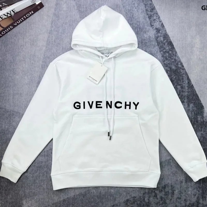 Givenchy Logo Hoodie White - 1