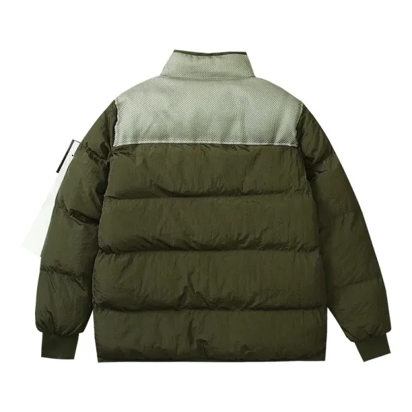 Stone Island Shadow Project Mesh-Panel Down Jacket Green - 5