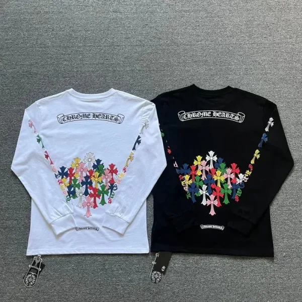 Chrome Hearts Multicolor Cross Heart Long Sleeve T-Shirt - 1
