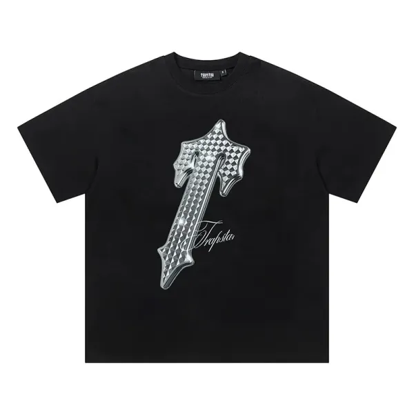 Travis Scott x Cactus Jack 'Orchestra' Diamond-Embossed Cross T-Shirt Black - 1
