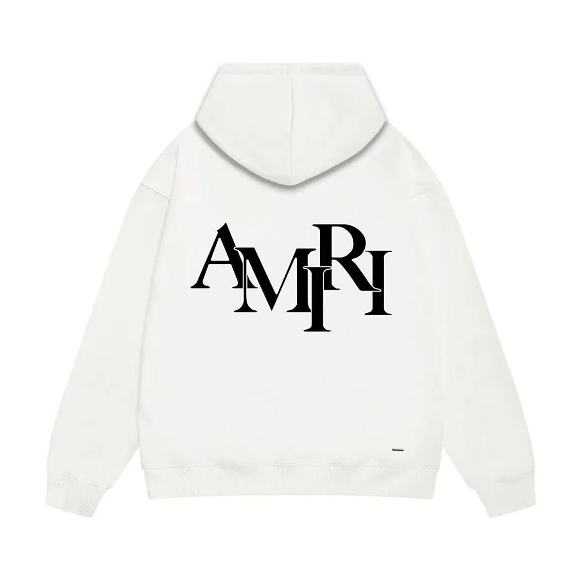 Amiri Logo Embroidered Beige Hoodie - 10