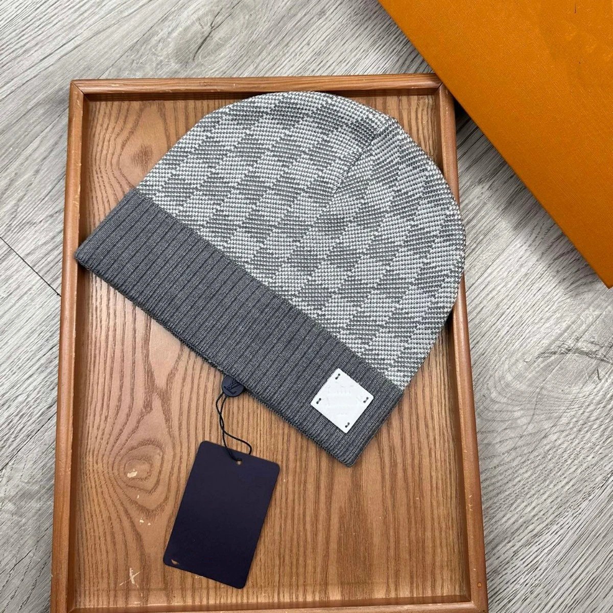 Louis Vuitton Hats Ribbed Cuff Houndstooth Knit Beanie image 4