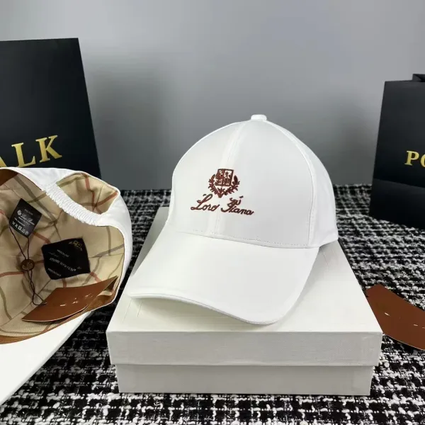 Loewe Baseball Cap White Embroidered Logo Hat - 4