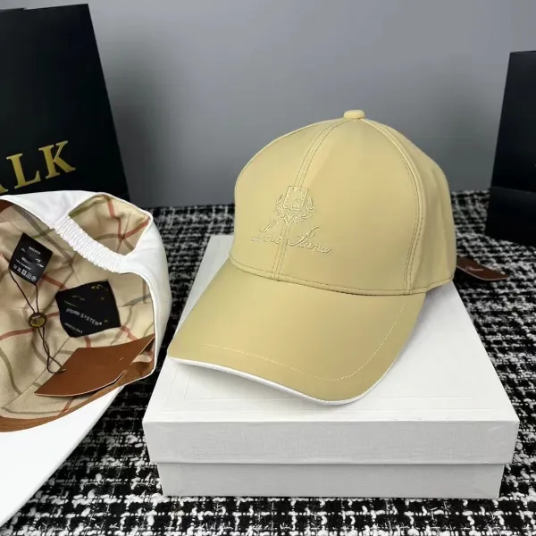 Loewe Baseball Cap White Embroidered Logo Hat - 12