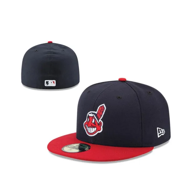 New Era Cleveland Indians Authentic On-Field 59FIFTY Fitted Cap Navy/Red Baseball Cap - 1