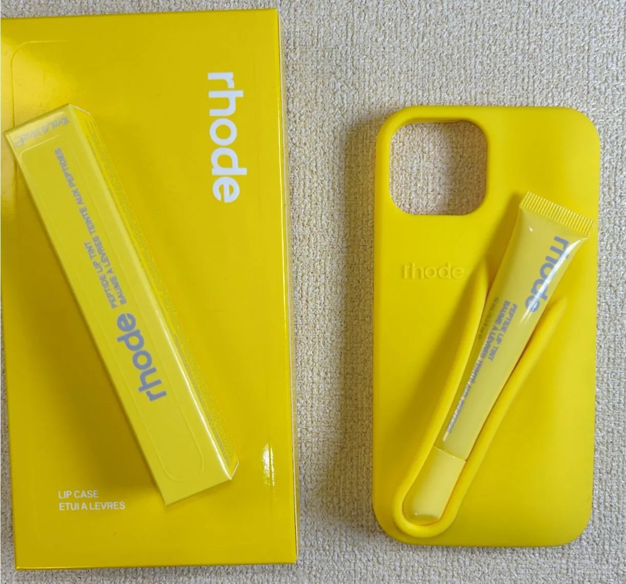 Rhode Peptide Lip Tint Yellow Phone Case & Lip Balm Set - 1