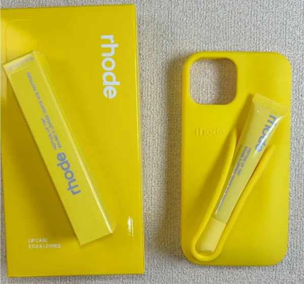 Rhode Peptide Lip Tint in Pink + Lip Case Phone Accessory - 16