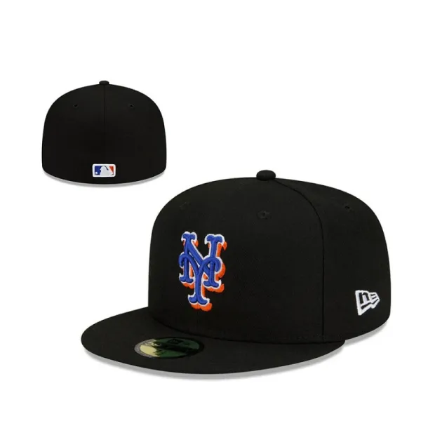 New Era MLB New York Mets Black 59FIFTY Fitted Cap - 1