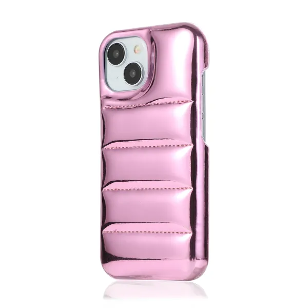 Silver Quilted Metallic Phone Case - 17