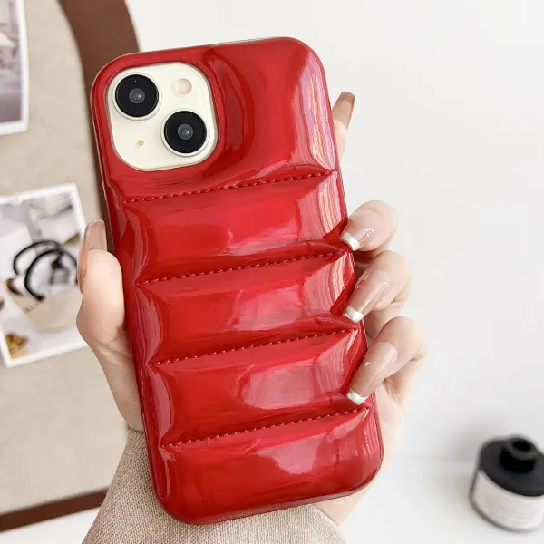 Silver Quilted Metallic Phone Case - 11