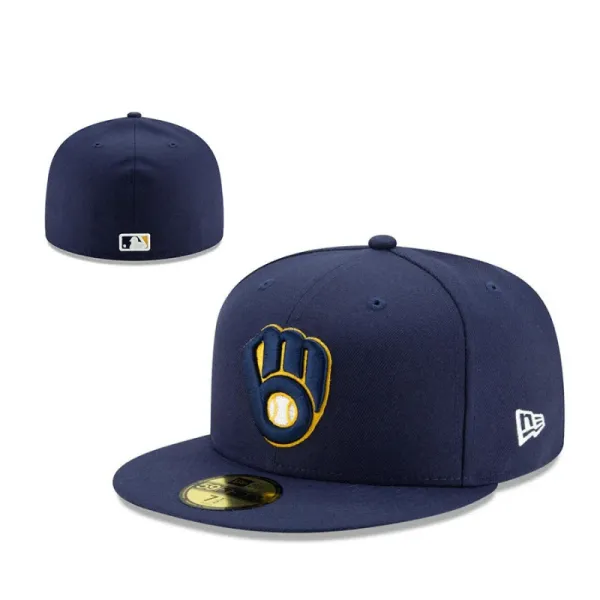 New Era Milwaukee Brewers 59FIFTY Navy Baseball Cap - 1