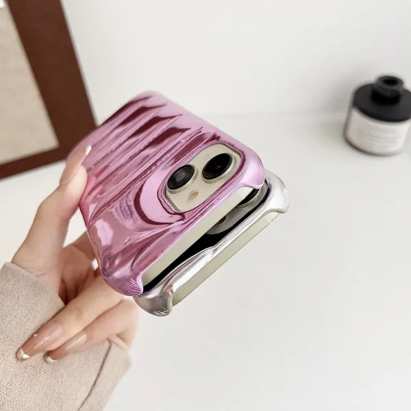 Silver Quilted Metallic Phone Case - 7