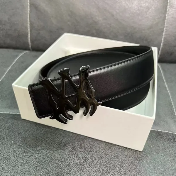 Philipp Plein PP Logo Black Leather Belt - 1