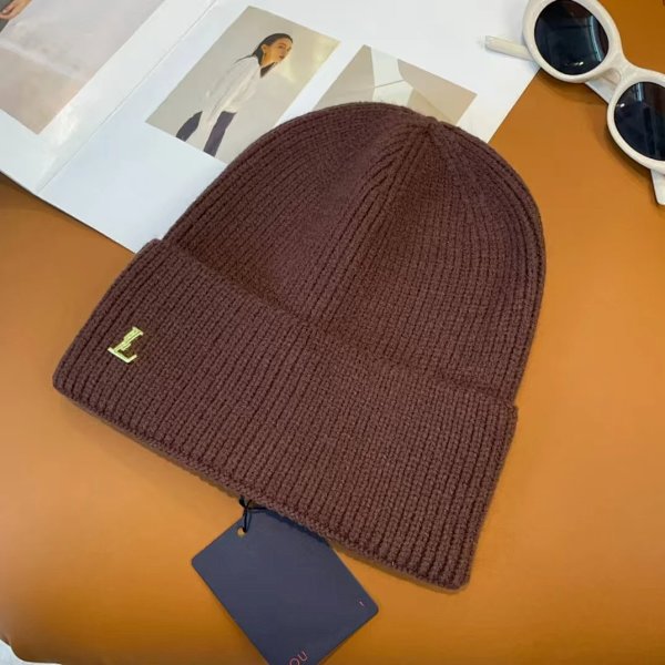 Louis Vuitton Monogram Knit Beanie Brown product listing in Litbuy spreadsheet finds