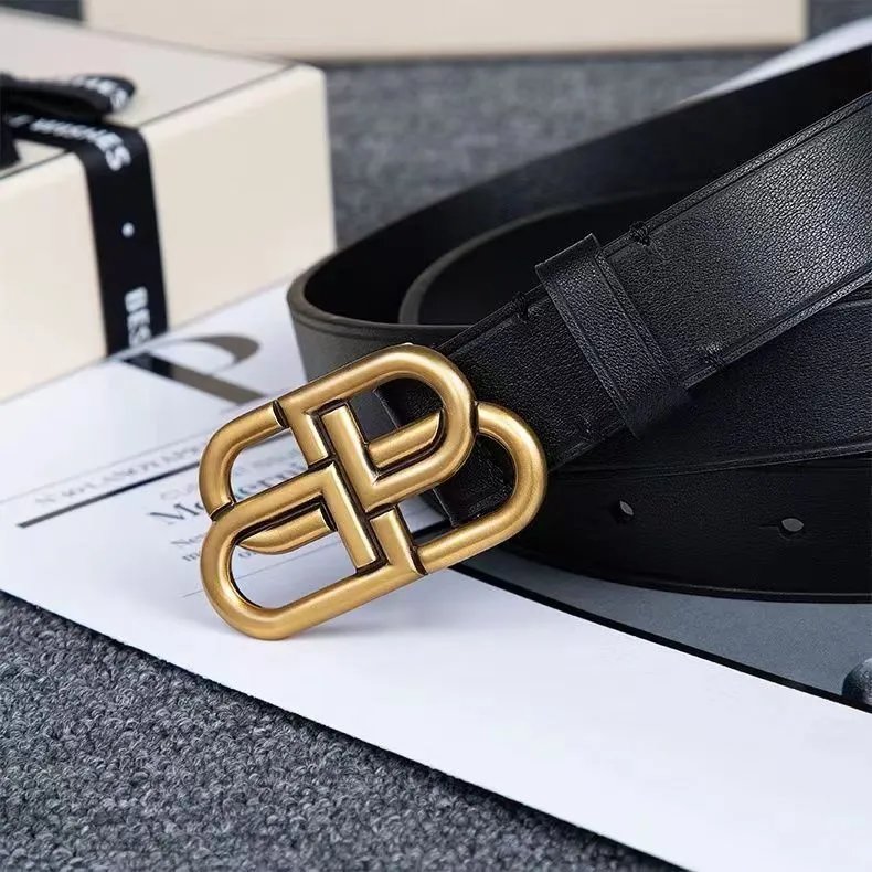 Balenciaga Triple S Belt Black Leather - 17