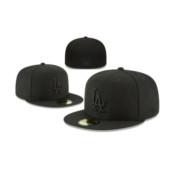 New Era x MLB Los Angeles Dodgers Black On Black 59FIFTY Fitted Cap - 1