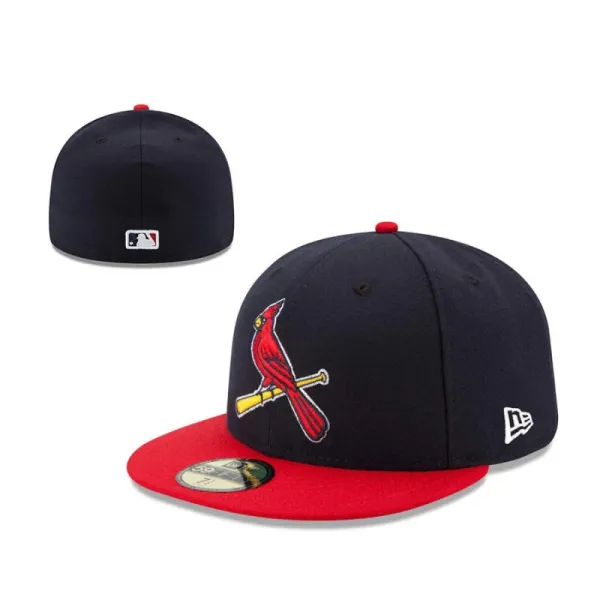 New Era St. Louis Cardinals Authentic On-Field 59FIFTY Fitted Cap Navy/Red Baseball Cap - 1