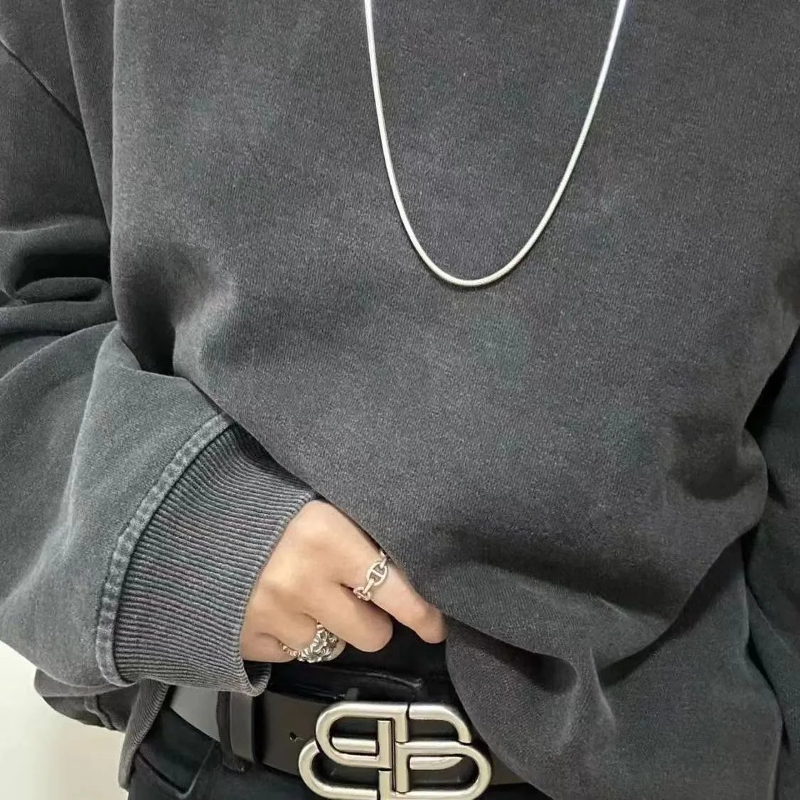 Balenciaga Triple S Belt Black Leather - 6