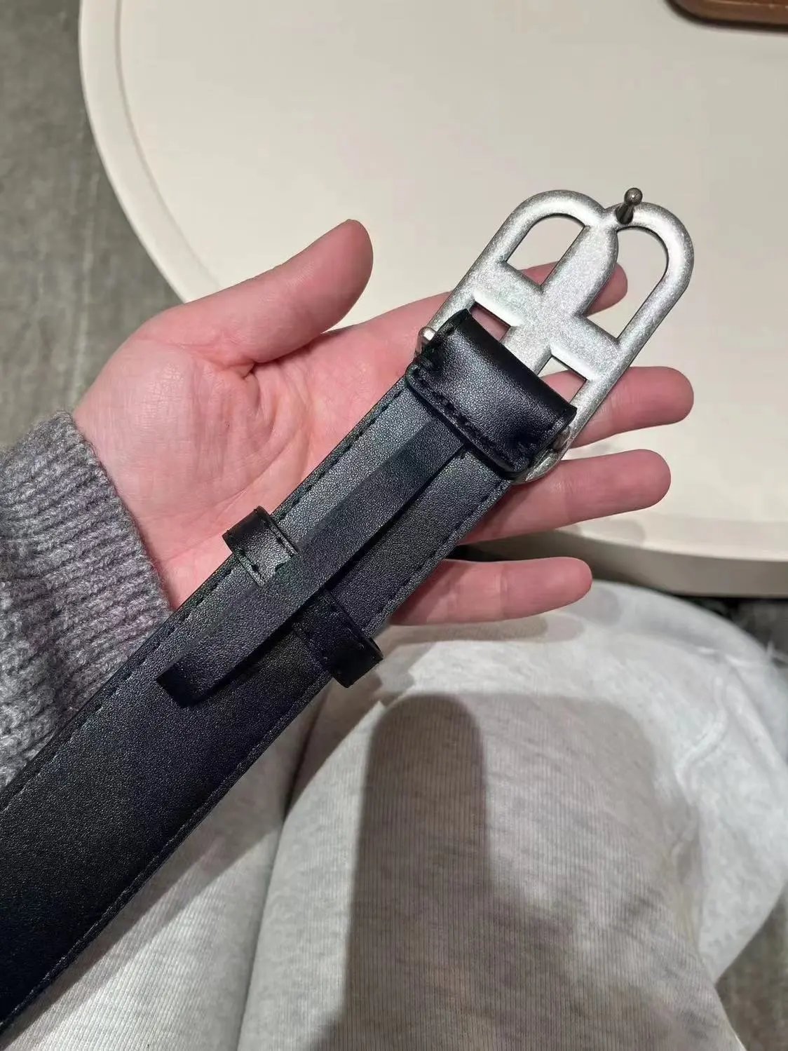 Balenciaga Triple S Belt Black Leather - 11