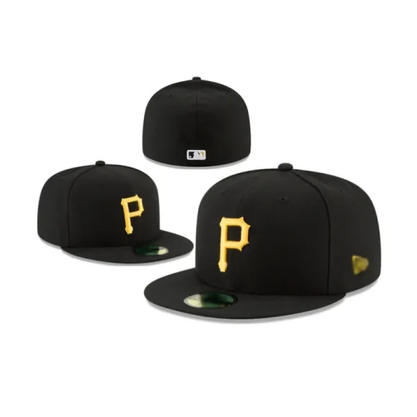 New Era Pittsburgh Pirates On-Field 59FIFTY Black Gold Baseball Cap - 1