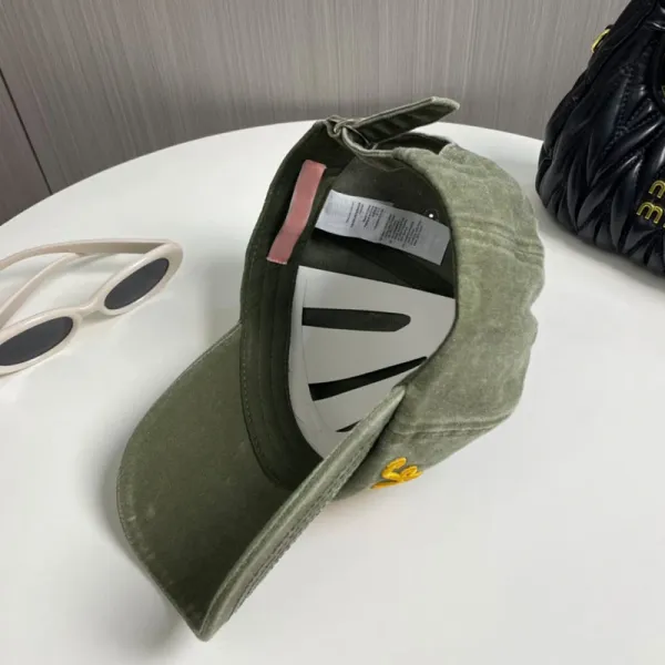Acne Studios Washed Black Embroidered Baseball Cap - 4