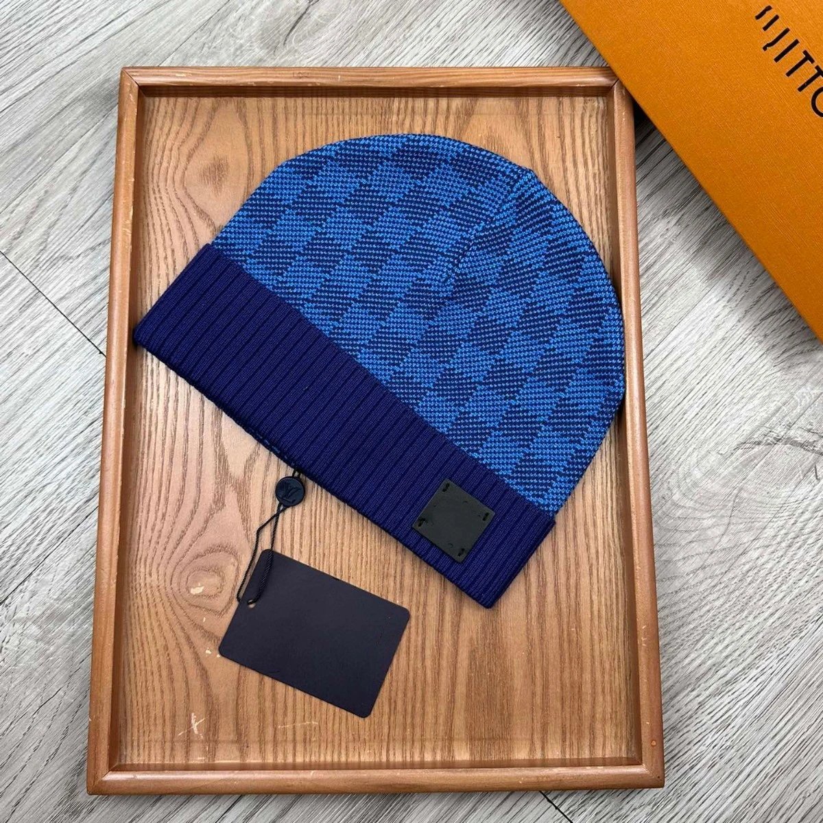 Louis Vuitton Hats Ribbed Cuff Houndstooth Knit Beanie image 2