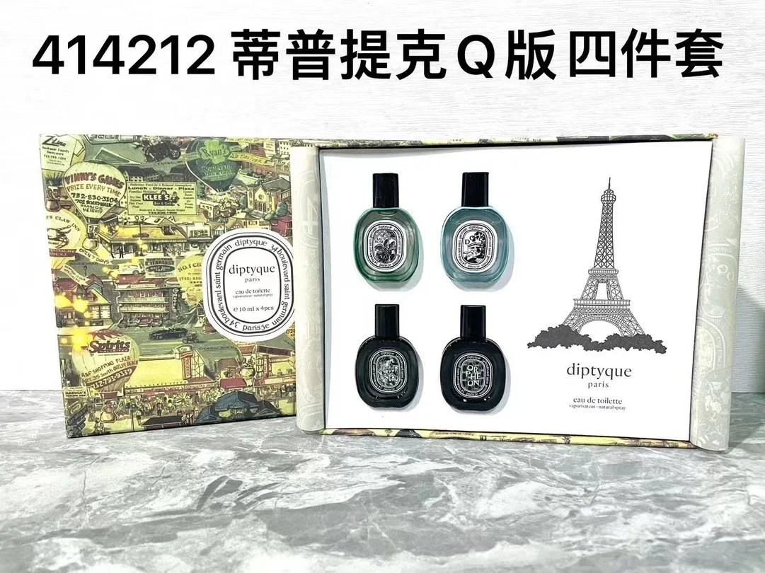 Diptyque 414212 Q Edition Eau de Toilette Mini Discovery Set 4x10ml Perfume Gift Box