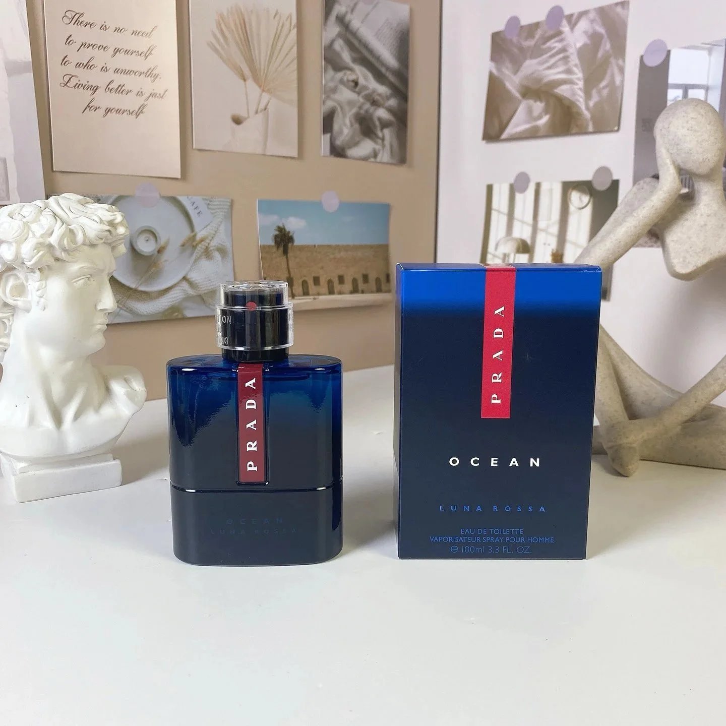 Prada Luna Rossa Ocean Eau de Toilette for Men 100ml Blue Gradient Bottle