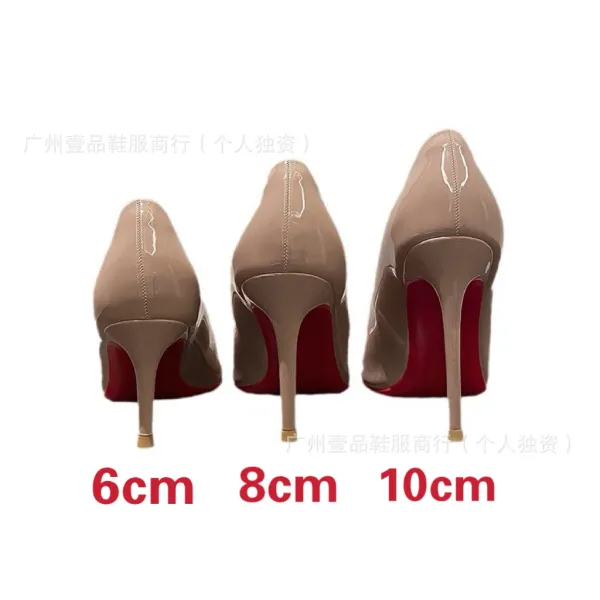 Christian Louboutin Pigalle Follies Patent Brown Stilettos - 2