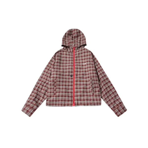 GRA Windbreaker Jacket in Yellow and Plaid - 16