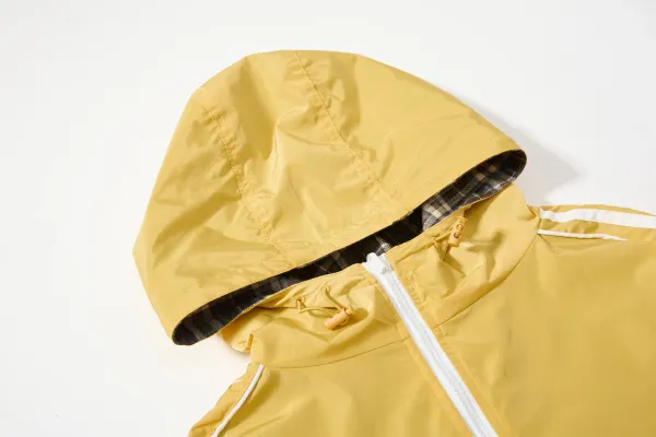 GRA Windbreaker Jacket in Yellow and Plaid - 17