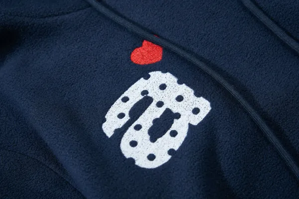 Play Comme des Garçons Polka Dot Heart Hoodie Brown - 7