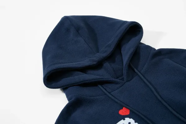 Play Comme des Garçons Polka Dot Heart Hoodie Brown - 5