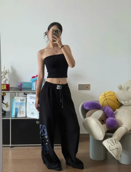 Gallery Dept. Embroidered Script Sweatpants Black - 25