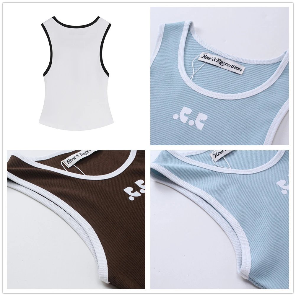 Rest & Recreation Ribbed Crop Tank Top Pink - 37