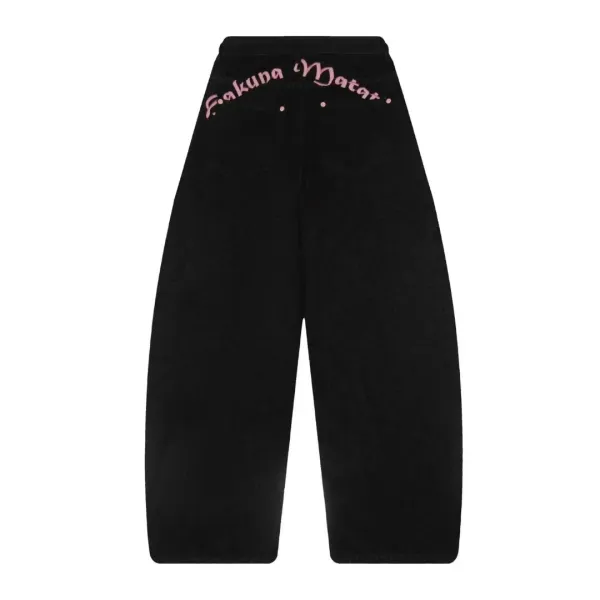 Fakuna Matar Black Wide-Leg Denim Jeans - 5