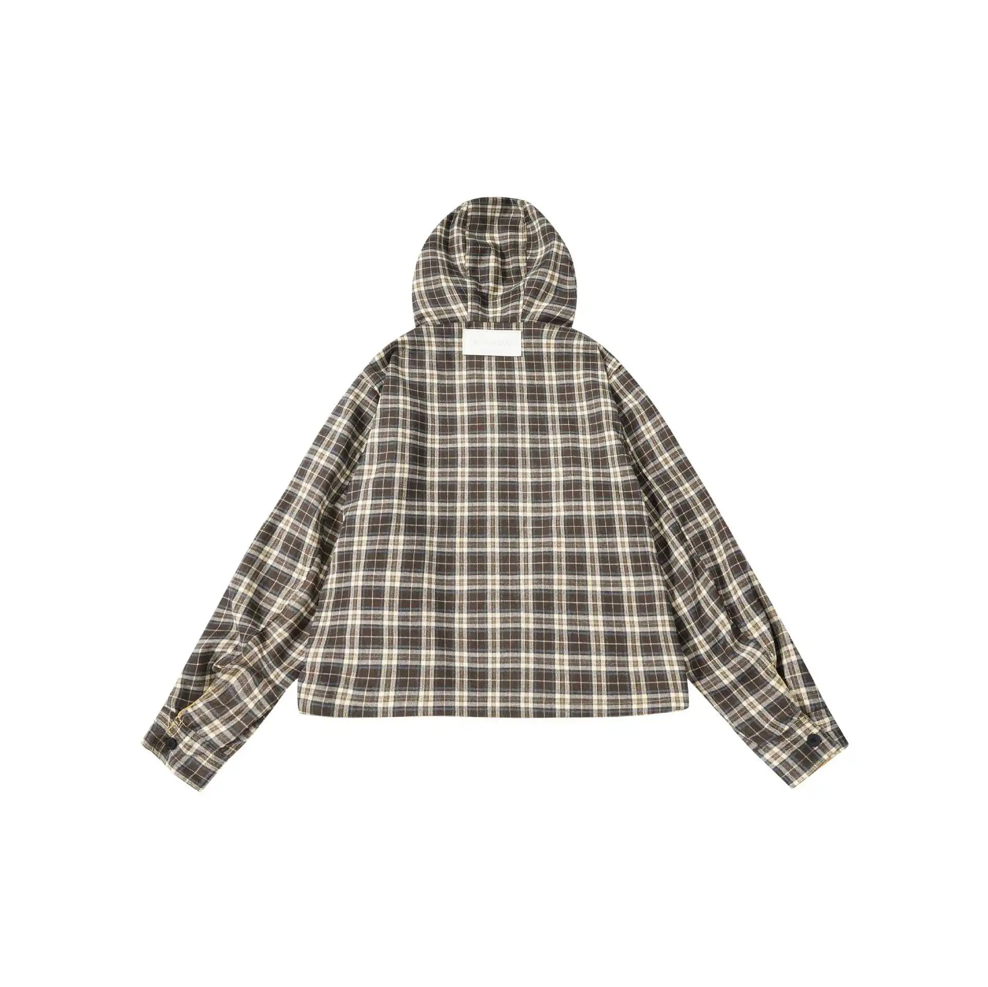 GRA Windbreaker Jacket in Yellow and Plaid - 11