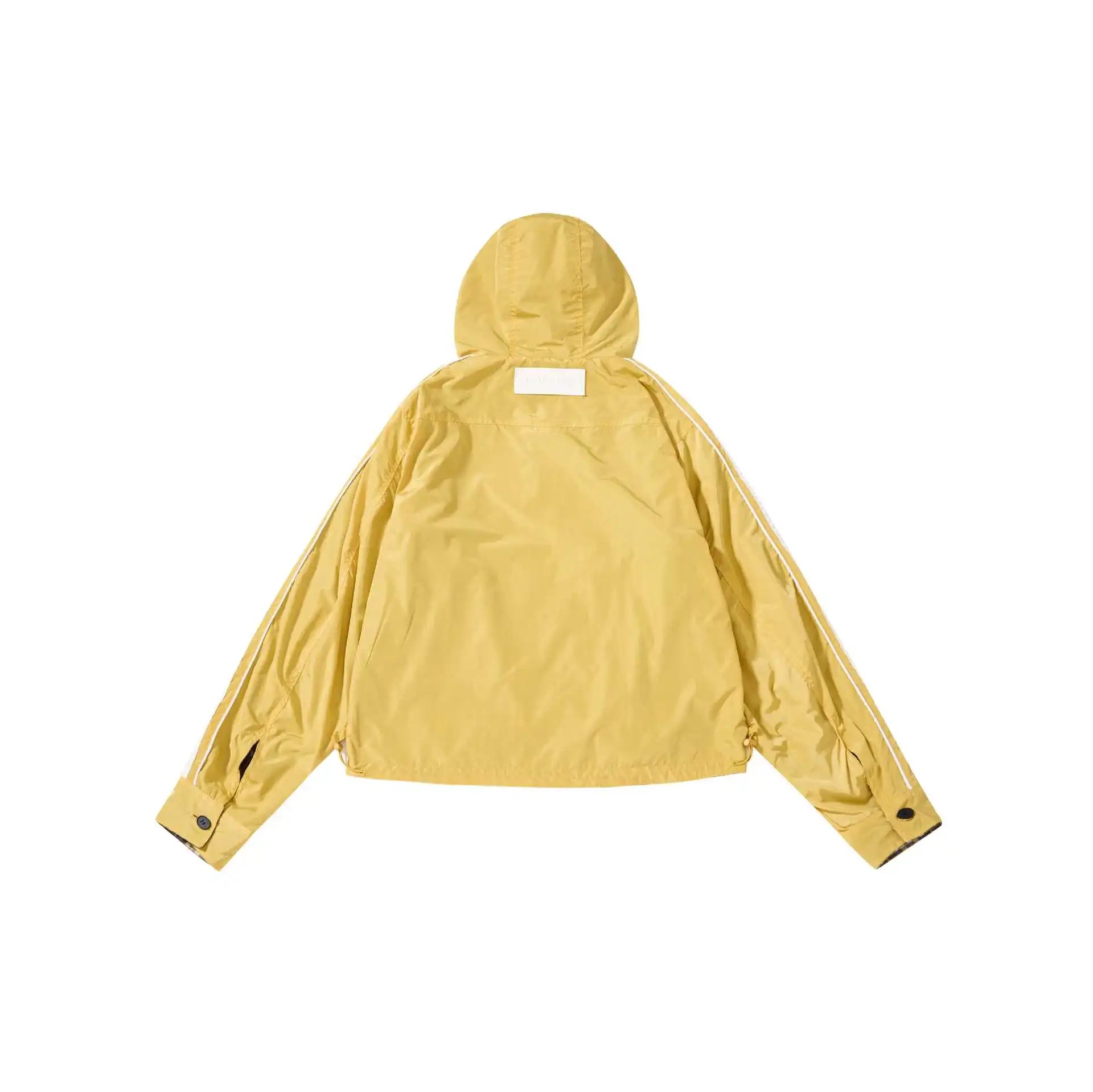 GRA Windbreaker Jacket in Yellow and Plaid - 10