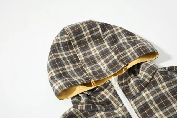GRA Windbreaker Jacket in Yellow and Plaid - 37